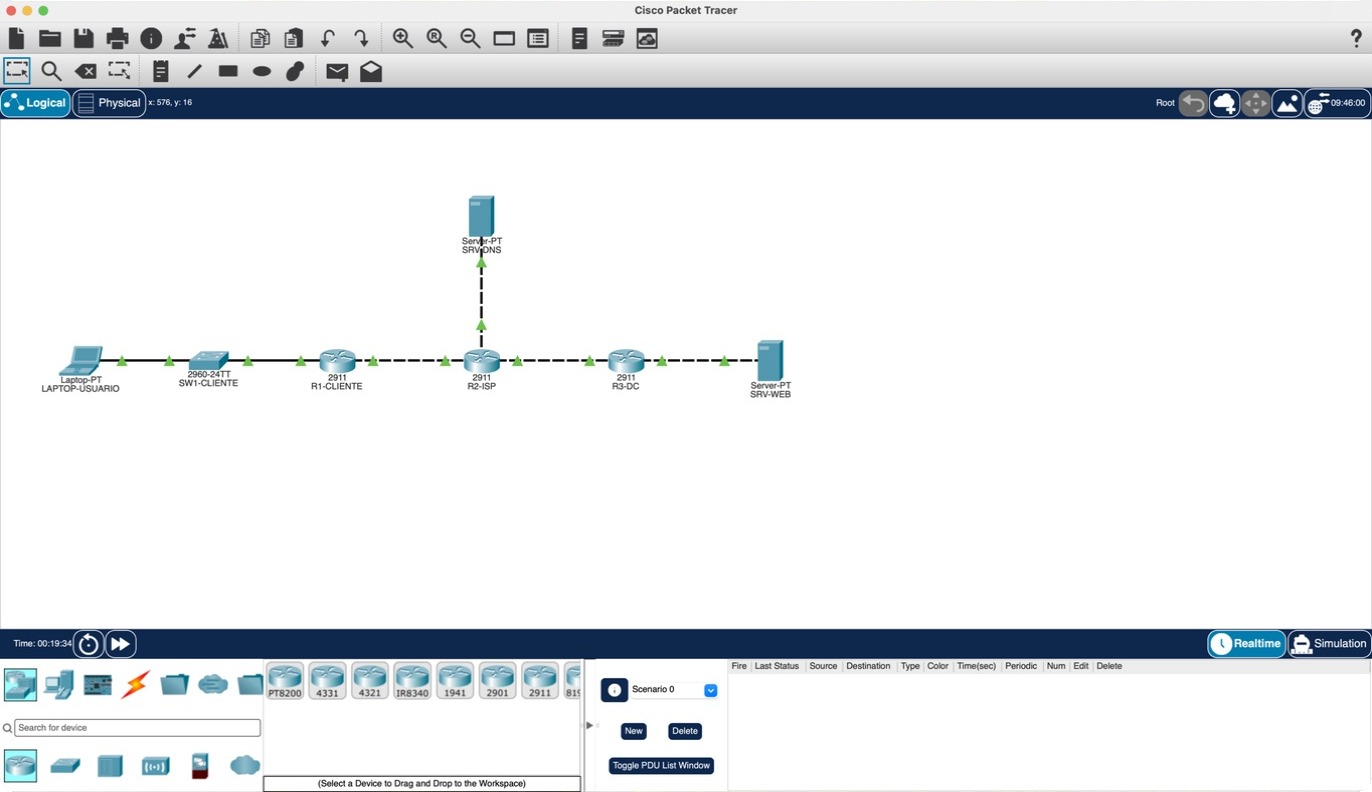 EV-01 Topología en Packet Tracer